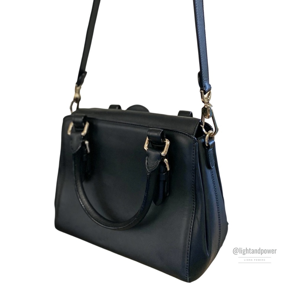 Giorgio Armani Black Calfskin Handbag EUC - Picture 4 of 16